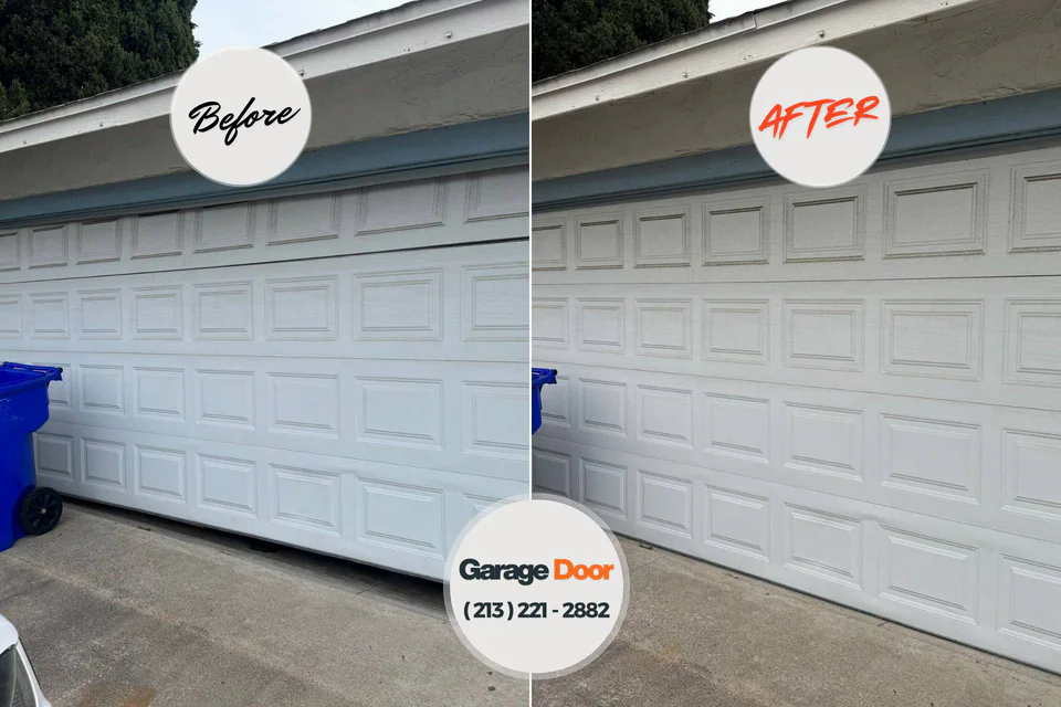 Before and after: garage door repair Lake City, GA